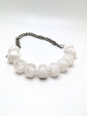 White Cloud Chunky Artisan Choker